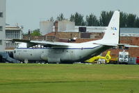 XV208 @ EGSC - Hercules snoopy, which was used as the TP400-D6 turbo-prop engine testbed for the A-400M military transport aircraft by Marshalls of Cambridge. Now sat idle on the airfield minus all its engines - by Chris Hall