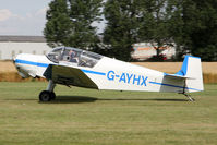 G-AYHX @ EGBR - Jodel D-117A at The Real Aeroplane Club's Summer Madness Fly-In, Breighton Airfield, August 2012. - by Malcolm Clarke