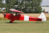 G-ATCN @ EGBR - Luton LA4A Minor lands at The Real Aeroplane Club's Summer Madness Fly-In, Breighton Airfield, August 2012. - by Malcolm Clarke