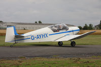 G-AYHX @ EGBR - Jodel D-117A at The Real Aeroplane Club's Summer Madness Fly-In, Breighton Airfield, August 2012. - by Malcolm Clarke