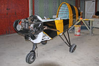 G-AWJE @ EGBR - Slingsby T.66 Nipper 3 undergoing some TLC at The Real Aeroplane Company's Summer Madness Fly-In, Breighton Airfield, August 2012. - by Malcolm Clarke