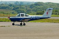G-LFSA @ EGFH - Visiting Piper Tomahawk operated by the Liverpool
Flying School as Liverbird 1. - by Roger Winser