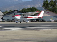 N7917G @ SZP - 1970 Cessna 172L SKYHAWK II, Lycoming O-320-E2D 150 Hp, landing Rwy 22 - by Doug Robertson