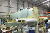 G-BUCM @ EGSU - former Royal Navy Hawker Sea Fury FB11 under restoriation to flying condition. - by Chris Hall