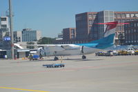 LX-LGC @ EDDF - Luxair Fokker 50 LX-LGC. - by David Burrell