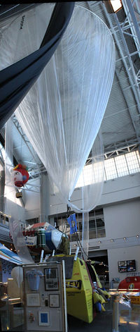 N4003A - This Balloon made the first Pacific crossing, launched from Nagashima, Japan 10 Nov 81; landed, Covelo, California 13 Nov 81 
At the Albuquerque Balloon Museum - by Zane Adams