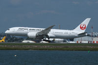 JA825J @ KBOS - JAL 8 landing 22L in Boston MA USA - by Rich Barnett