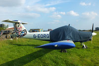 G-EORG @ EGTN - former British Airways Flying Club PA-38-112 Tomahawk wearing the  - by Chris Hall