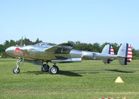 N25Y @ LFFQ - Lockheed P-38L Lightning at the Meeting Aerien 2012, La-Ferte-Alais - by Ingo Warnecke