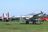 N25Y @ LFFQ - Lockheed P-38L Lightning at the Meeting Aerien 2012, La-Ferte-Alais