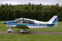 G-BRNT @ ESVS - A British Robin in Sweden: taxying at Siljansnäs airfield. - by Henk van Capelle