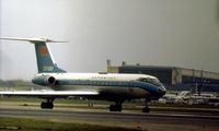 CCCP-65802 @ LHR - Tu-134A of Aeroflot taxying to the active runway at Heathrow in the Spring of 1976. - by Peter Nicholson