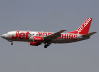 G-CELB @ LEBL - Landing rwy 25R with 'Yorkshire' titles - by Shunn311