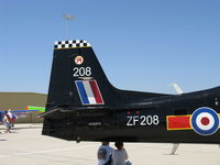 N208PZ @ CMA - Short Bros. PLC S312 TUCANO T1 Mk.1, one Garrett TPE331-12B Turboprop 1,100 shp, in RAF livery replaced the Hunting Percival (BAC) Jet Provost basic trainer, tail data - by Doug Robertson