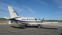 N70LT @ KAXN - Socata TBM-700 at the pumps.