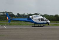 G-RIDA @ EGFH - Visiting Ecureuil II helicopter operated by National Grid Electricity Transmissions. - by Roger Winser