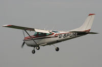 G-BPUM @ EGBJ - on approach for RW27 - by Chris Hall