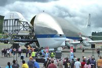 N941NA @ BFI - Nasa Guppy , Airbus 377SGT-F, c/n: 4 unloading its cargo at BFI - by Terry Fletcher