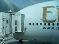 A6-EDB @ OMDB - Boarding the Emirates A380 on flight to Sydney. - by Thomas Ranner