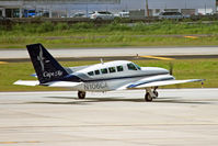N106CA @ TJSJ - A Cape Air Cessna 402C departs the San Juan ramp with a full load. - by Daniel L. Berek