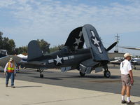 N83782 @ CMA - 1942 Chance Vought/Maloney F4U-1 CORSAIR, P&W R-2800 Double Wasp 2,450 Hp, wings hydraulically folded as per aircraft carrier deck - by Doug Robertson