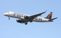 N163HQ @ MCO - Blaze the Red Fox Frontier E190 - by Florida Metal