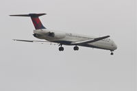 N999DN @ KORD - Delta Airlines McDonnell Douglas MD-88, DAL1832 arriving from KMSP, RWY 10 approach KORD. - by Mark Kalfas