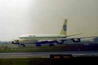 N409PA @ LHR - Boeing 707-321B of Pan American World Airways taxying to the active runway at Heathrow in March 1976. - by Peter Nicholson