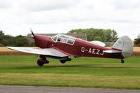 G-AEZJ @ EGBR - Percival P10 Vega Gull at The Real Aeroplane Club's Wings & Wheels weekend, Breighton Airfield, September 2012. - by Malcolm Clarke