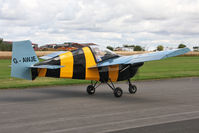 G-AWJE @ EGBR - Slingsby T.66 Nipper 3 at The Real Aeroplane Company's Wings & Wheels weekend, Breighton Airfield, September 2012. - by Malcolm Clarke