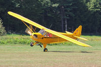 N70497 @ EEN - One wheel touch, grass strip on 14-32, Dillant-Hopkins Airport, Keene, NH, airshow - by Ron Yantiss