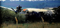 WL678 @ LBA - Varsity T.1 which ended its days as an Fire Servce instructional airframe at Leeds/Bradford Airport and seen there in March 1971. - by Peter Nicholson