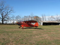 N8021C - Kim Sweet @ Timberline airport Cassville MO. 
Ronnie loves house and field - by Dennis Robenson