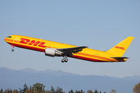 G-DHLH @ KPAE - KPAE/PAE Boeing 544 departs on fIrst flight after returning from the paint shop at KPDX - by Nick Dean