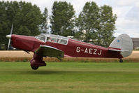 G-AEZJ @ EGBR - Percival P10 Vega Gull at The Real Aeroplane Club's Wings & Wheels weekend, Breighton Airfield, September 2012. - by Malcolm Clarke