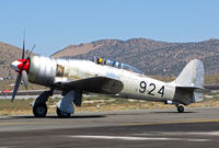 N924G @ RTS - Brian Sanders taxiing Sea Fury T20 Race #924 after qualification run @ on September 11, 2012 at Stead Airport during Reno Air Races - by Steve Nation
