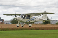 G-OJDS @ EGBR - Ikarus C42 Cyclone FB80 at The Real Aeroplane Club's Wings & Wheels weekend, Breighton Airfield, September 2012. - by Malcolm Clarke