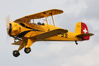 G-AXMT @ EGBR - Doflug Bu-133C Jungmeister at The Real Aeroplane Company's Summer Madness Fly-In, Breighton Airfield, August 2012. - by Malcolm Clarke