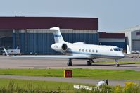 N780W @ EGGW - Due to space limitations this Gulfstream was ferried to Cranfield for overnight parking. - by FerryPNL