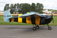 G-AWJE @ EGBR - Slingsby T.66 Nipper 3 at The Real Aeroplane Company's Wings & Wheels weekend, Breighton Airfield, September 2012. - by Malcolm Clarke