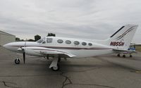 N855H @ KAXN - Cessna 414A Chancellor on the line.