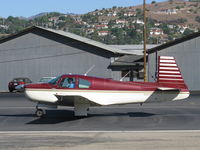 N6970U @ SZP - 1964 Mooney M20E SUPER 21, Lycoming IO-360-A1A 200 Hp, takeoff roll Rwy 22 - by Doug Robertson