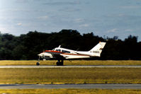 G-BBBX @ BOH - Cessna E310L taxying at Bournmouth Hurn in the Summer of 1976. - by Peter Nicholson