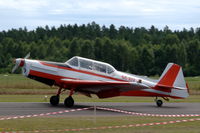 SE-XIV @ ESKD - Zlin Z-526F landing at Dala-Järna airfield, Sweden. - by Henk van Capelle