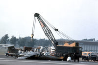 SE-XBZ @ FAB - Saab 105XT being recovered after a landing accident at the 1972 Farnborough Air Show, but the damage was slight and the aircraft flew again the next day !! - by Peter Nicholson