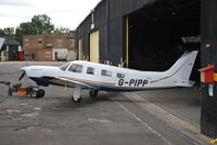 G-PIPP @ EGTF - Piper Saratoga II TC at Fairoaks. Ex D-ETEP - by moxy