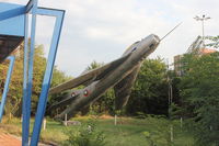 001 - Mikoyan Gurevich MiG-19PM on a pole outside BVVS Headquarters, Tsarigradsko Shose
in Sofia - by Terry Fletcher