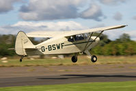 G-BSWF @ X5ES - Piper PA-16 Clipper, Great North Fly-In, Eshott Airfield UK, September 2012. - by Malcolm Clarke