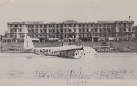 G-ADUY - G-ADUY Capella an Empire C Class flying boat seen in front of The Sofitel Winter Palace Luxor, Egypt. Built in 1935, and written off four years later, on March 12th, 1939, after crashing into an uncharted obstacle.