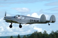 OY-ALW @ ESKD - Danish Miles Mercury taking off from Dala-Järna airfield, Sweden. This is the 6th and final of the type built and the only airworthy one left, part of the Danish Collection of Vintage Aircraft. - by Henk van Capelle